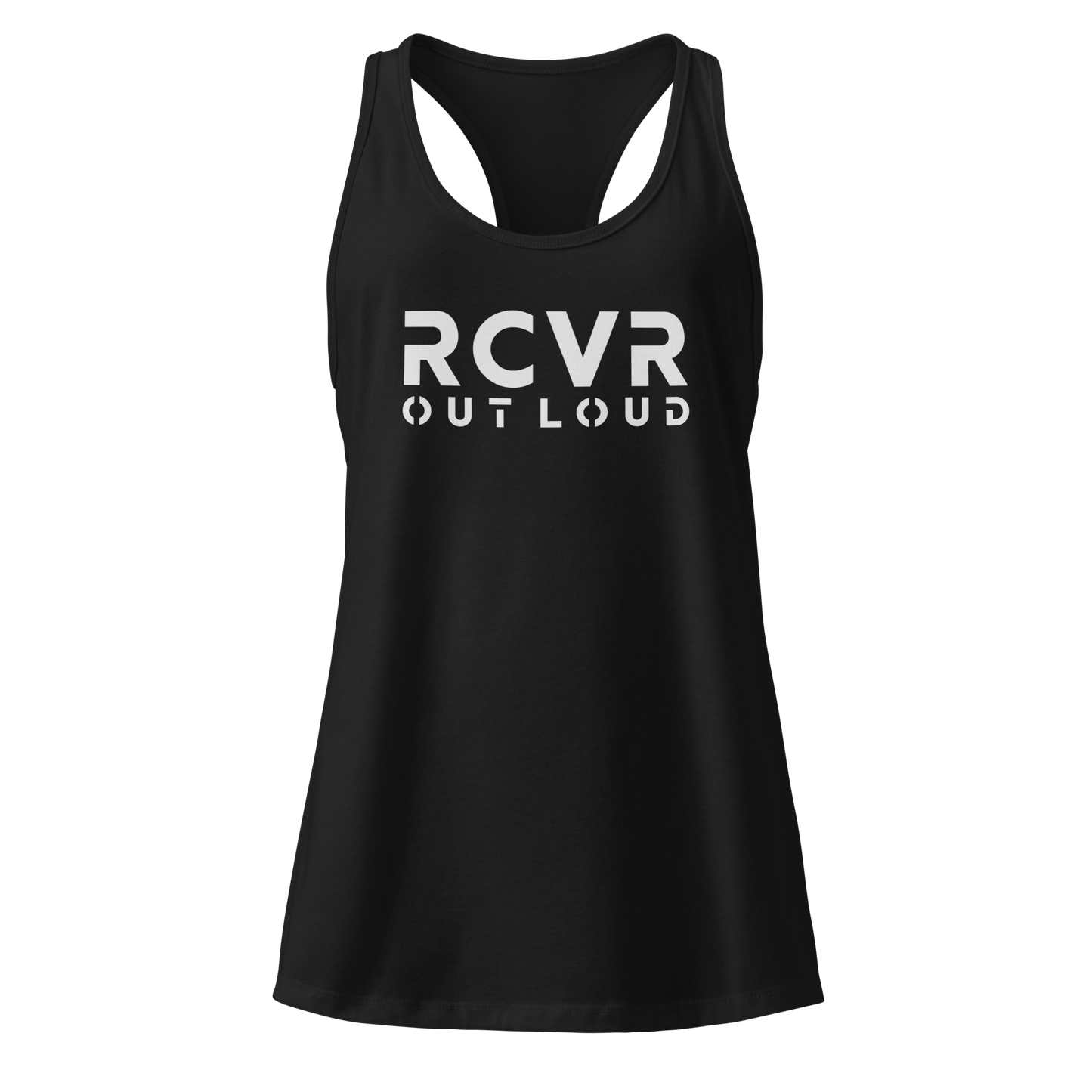 RCVR Out Loud Women’s Fitted Racerback Tank