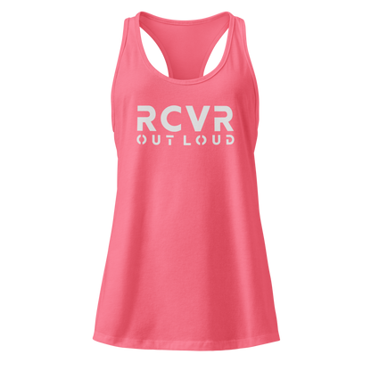 RCVR Out Loud Women’s Fitted Racerback Tank