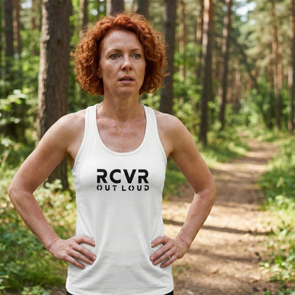 RCVR Out Loud Women’s Fitted Racerback Tank