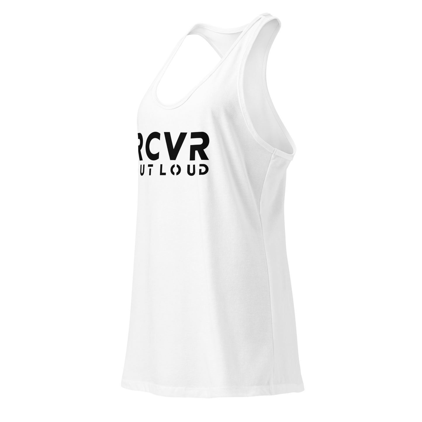 RCVR Out Loud Women’s Fitted Racerback Tank