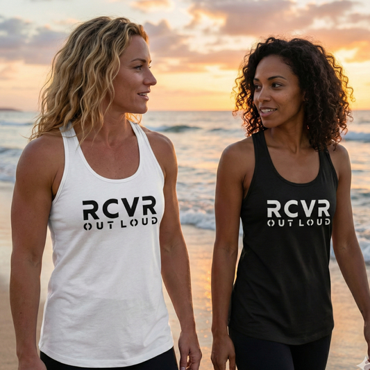 RCVR Out Loud Women’s Fitted Racerback Tank